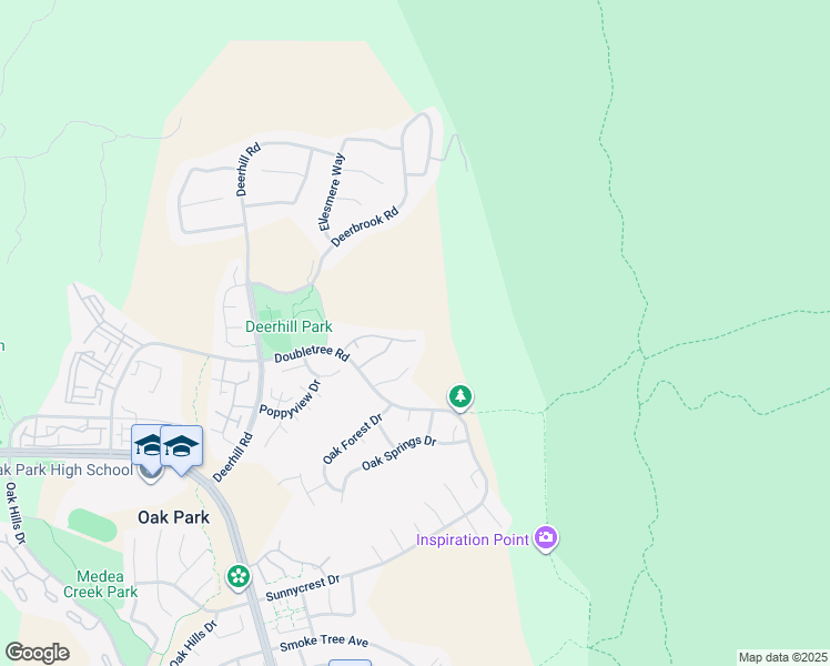 map of restaurants, bars, coffee shops, grocery stores, and more near 6909 Pala Mesa Drive in Oak Park