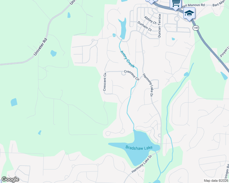 map of restaurants, bars, coffee shops, grocery stores, and more near 800 Ravenstone Way in Canton