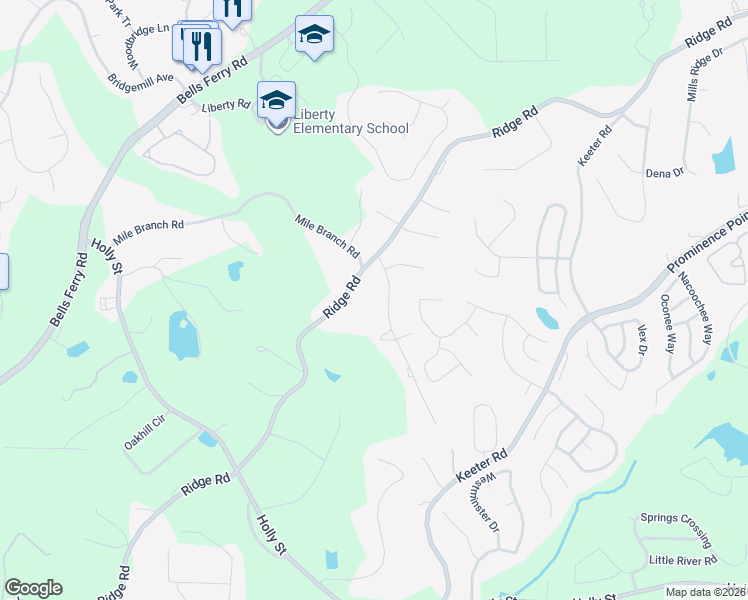 map of restaurants, bars, coffee shops, grocery stores, and more near 148 Reddin Road in Canton