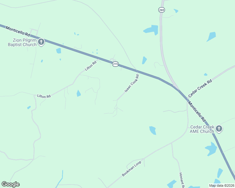 map of restaurants, bars, coffee shops, grocery stores, and more near 148 Isaac Cook Road in Winnsboro