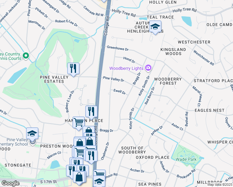 map of restaurants, bars, coffee shops, grocery stores, and more near 918 Ewell Drive in Wilmington