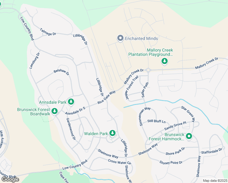 map of restaurants, bars, coffee shops, grocery stores, and more near Wire Road in Leland