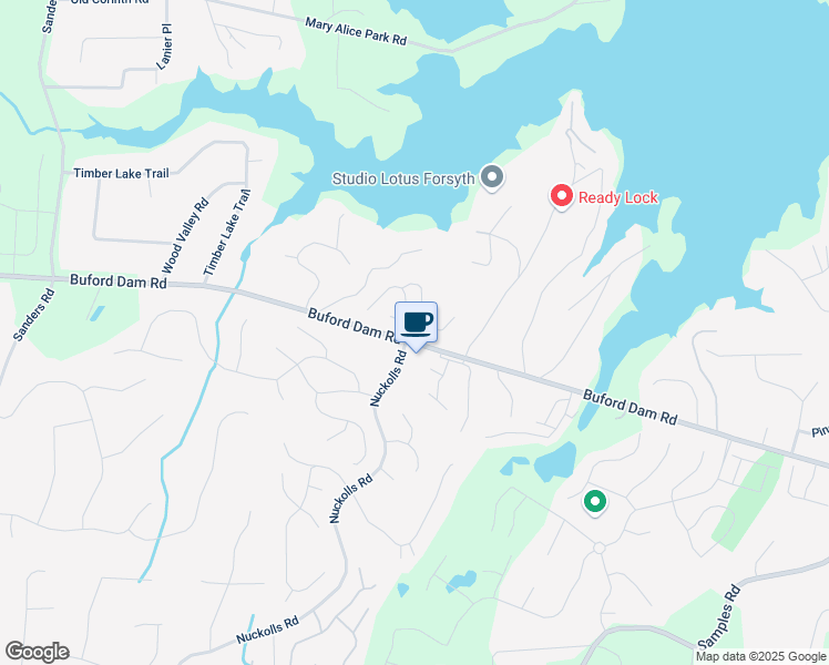 map of restaurants, bars, coffee shops, grocery stores, and more near 1610 Habersham Villa Drive in Cumming