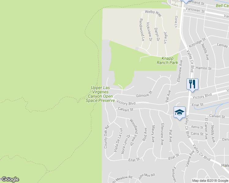 map of restaurants, bars, coffee shops, grocery stores, and more near 24784 Wooded Vista in Los Angeles