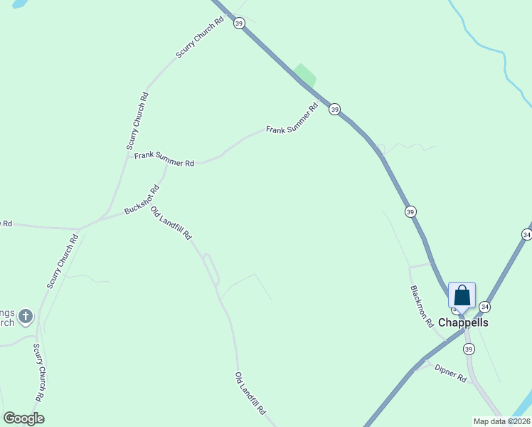 map of restaurants, bars, coffee shops, grocery stores, and more near 894-902 Old Landfill Road in Chappells