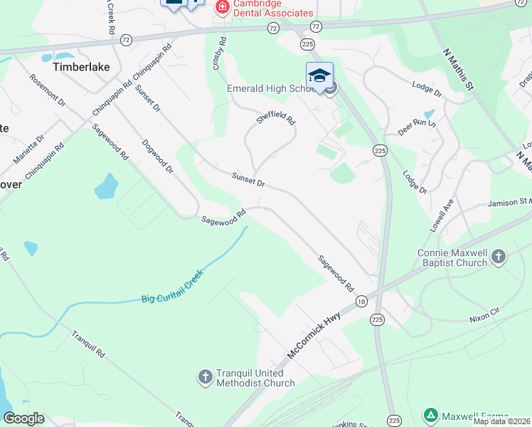 map of restaurants, bars, coffee shops, grocery stores, and more near 301 Sagewood Road in Greenwood