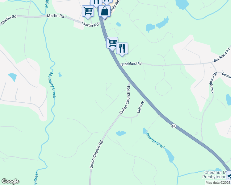 map of restaurants, bars, coffee shops, grocery stores, and more near 4423 Nohl Crest Drive in Flowery Branch