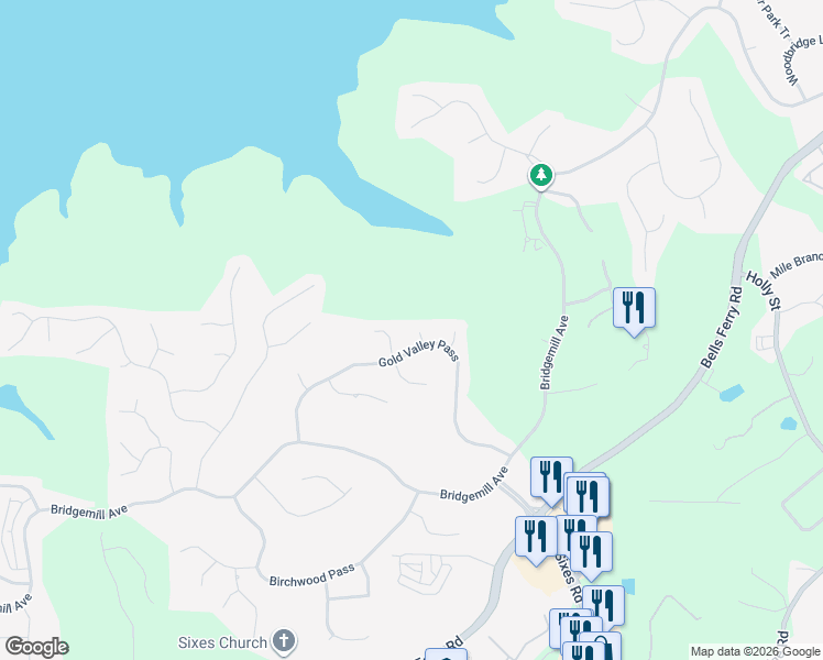 map of restaurants, bars, coffee shops, grocery stores, and more near 707 Settlers Crossing in Canton