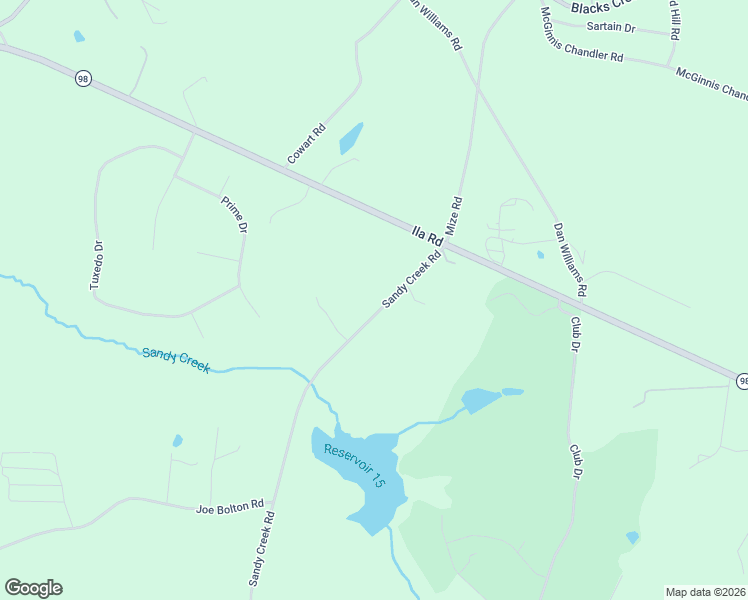 map of restaurants, bars, coffee shops, grocery stores, and more near 228 Sandy Creek Road in Commerce