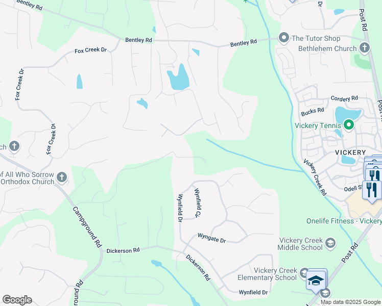 map of restaurants, bars, coffee shops, grocery stores, and more near 6977 Major Drive in Cumming