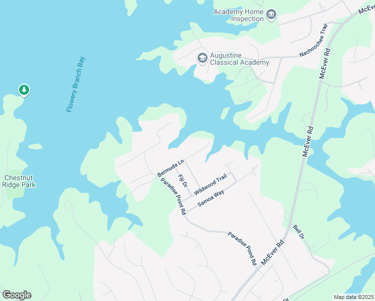 map of restaurants, bars, coffee shops, grocery stores, and more near 6551 Bermuda Lane in Flowery Branch