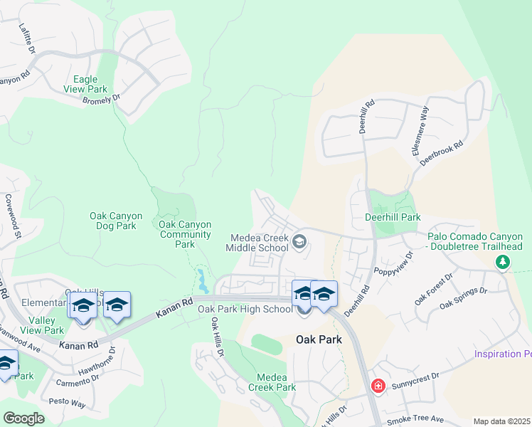 map of restaurants, bars, coffee shops, grocery stores, and more near 5744 Oak Bend Lane in Oak Park