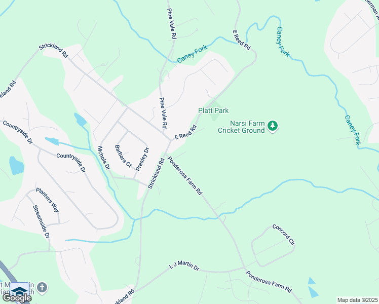 map of restaurants, bars, coffee shops, grocery stores, and more near 5003 Strickland Road in Gainesville