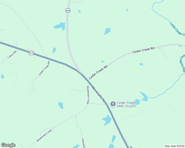 map of restaurants, bars, coffee shops, grocery stores, and more near 1022 Cedar Creek Road in Winnsboro