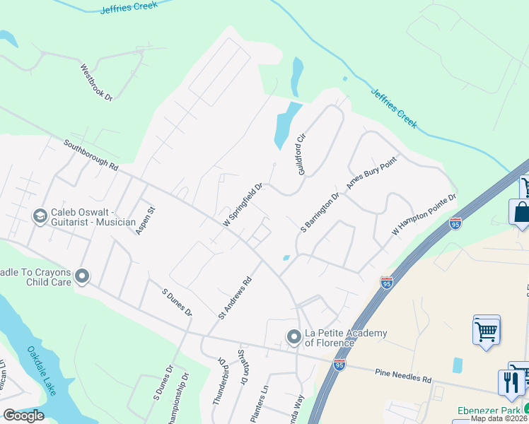 map of restaurants, bars, coffee shops, grocery stores, and more near 3622 Perth Street in Florence