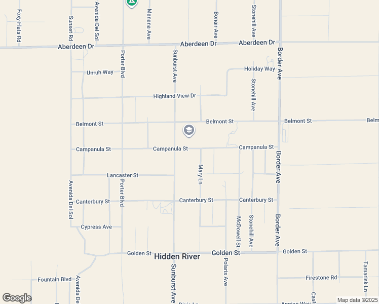 map of restaurants, bars, coffee shops, grocery stores, and more near 62171 Campanula Street in Joshua Tree