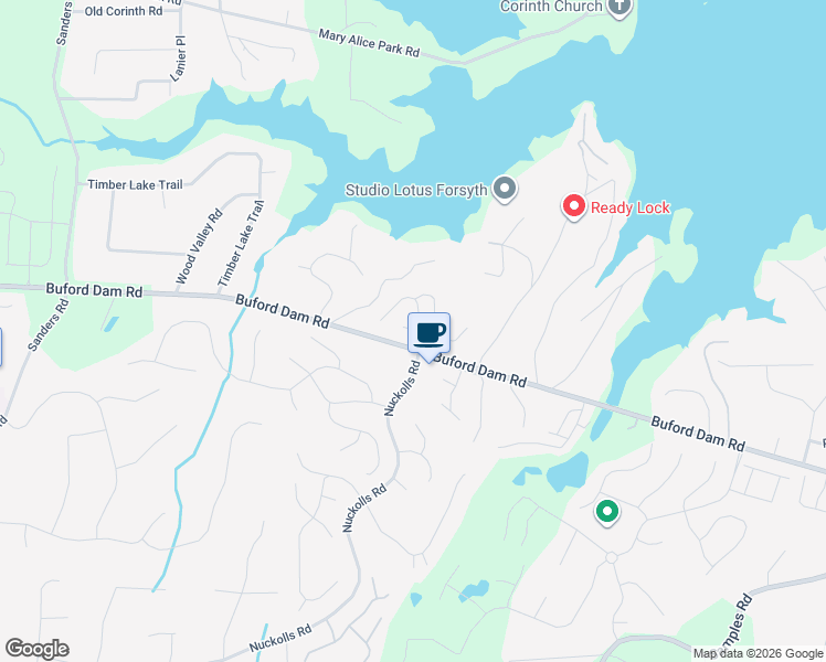map of restaurants, bars, coffee shops, grocery stores, and more near 1799 Villas Overlook in Cumming