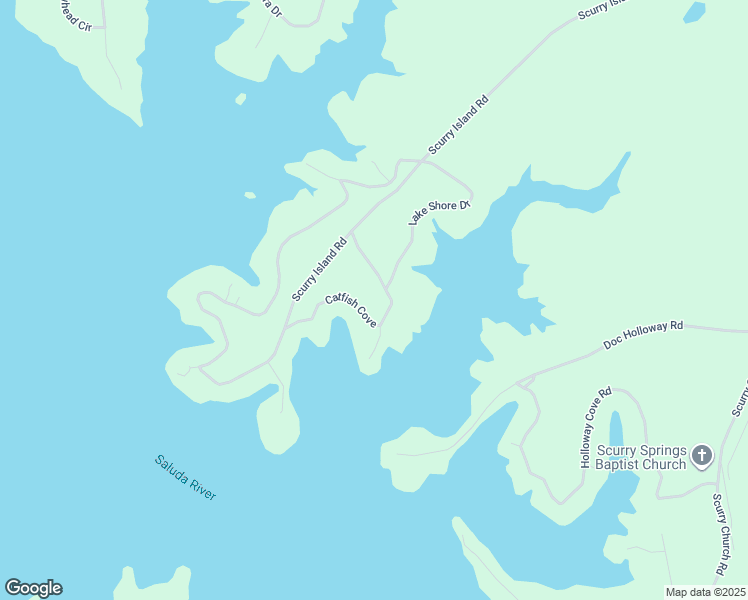 map of restaurants, bars, coffee shops, grocery stores, and more near 274 Catfish Cove in Chappells