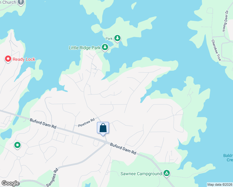 map of restaurants, bars, coffee shops, grocery stores, and more near 3545 Deep Cove Drive in Cumming