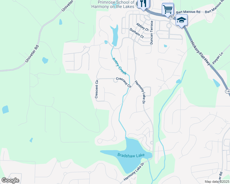 map of restaurants, bars, coffee shops, grocery stores, and more near 909 Landsdowne Cove in Canton