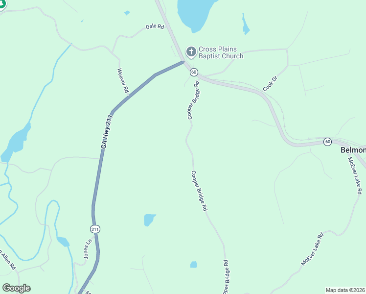 map of restaurants, bars, coffee shops, grocery stores, and more near 3280 Cooper Bridge Road in Gainesville