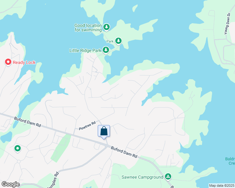 map of restaurants, bars, coffee shops, grocery stores, and more near 3615 Deep Cove Drive in Cumming