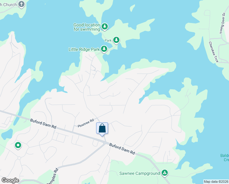 map of restaurants, bars, coffee shops, grocery stores, and more near 3615 Deep Cove Drive in Cumming