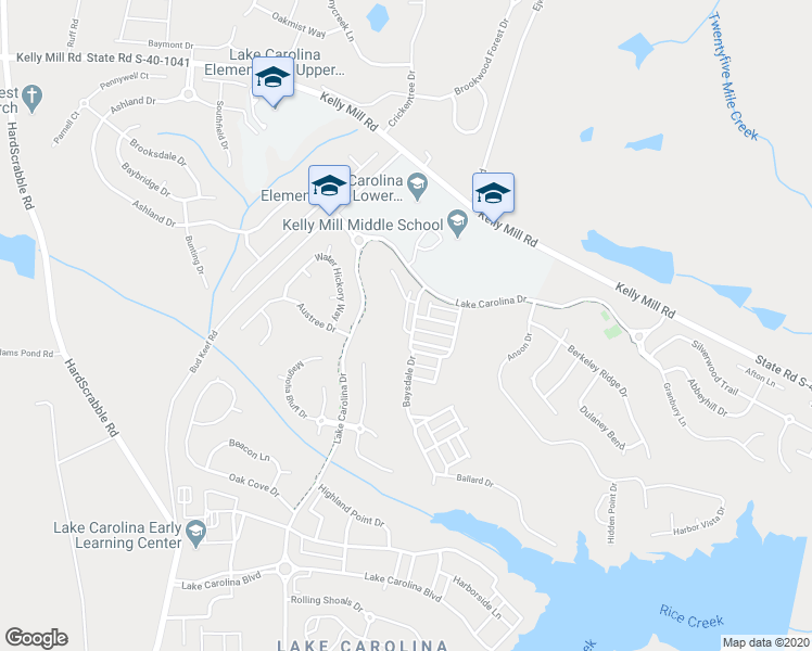map of restaurants, bars, coffee shops, grocery stores, and more near 130 Baysdale Drive in Columbia
