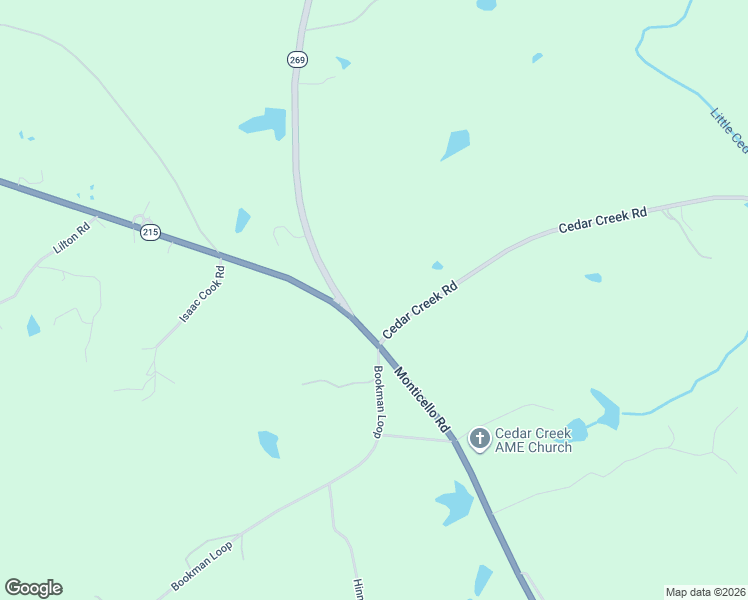 map of restaurants, bars, coffee shops, grocery stores, and more near 1022 Cedar Creek Road in Winnsboro