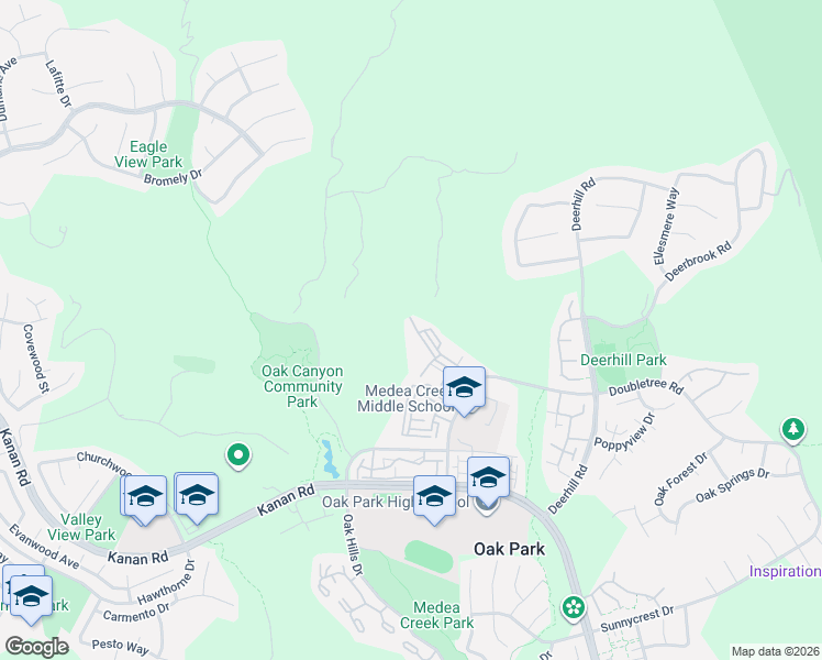 map of restaurants, bars, coffee shops, grocery stores, and more near 5728 Oak Bend Lane in Oak Park