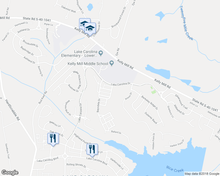 map of restaurants, bars, coffee shops, grocery stores, and more near 201 Woodleigh Park Drive in Columbia