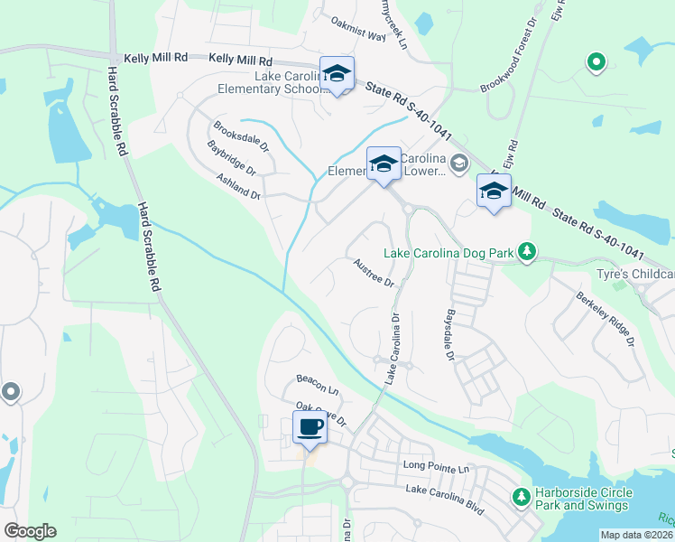 map of restaurants, bars, coffee shops, grocery stores, and more near 3 Austree Court in Columbia