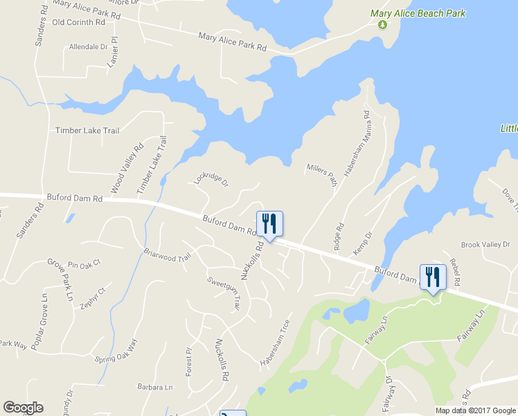 map of restaurants, bars, coffee shops, grocery stores, and more near 1745 Habersham Villa Drive in Cumming