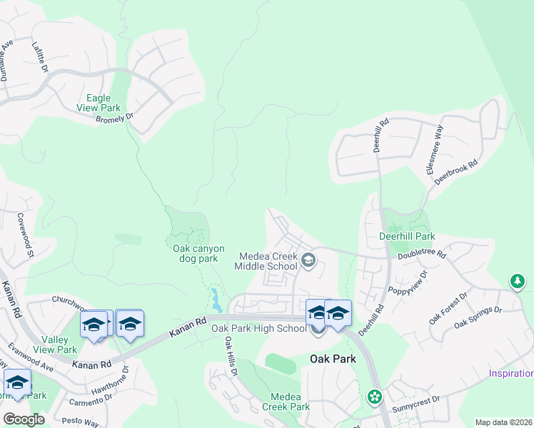 map of restaurants, bars, coffee shops, grocery stores, and more near 5728 Oak Bend Lane in Oak Park