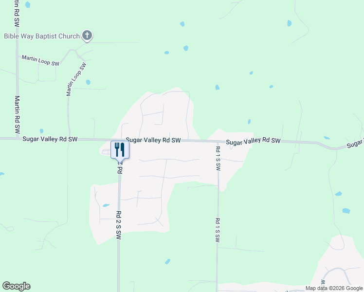 map of restaurants, bars, coffee shops, grocery stores, and more near 955 Sugar Valley Road Southwest in Cartersville