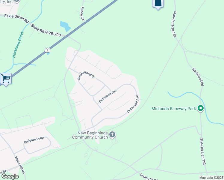 map of restaurants, bars, coffee shops, grocery stores, and more near 5 Smokewood Drive in Elgin