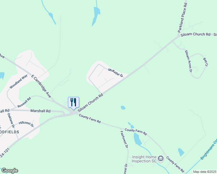 map of restaurants, bars, coffee shops, grocery stores, and more near 209 Siloam Church Road in Greenwood