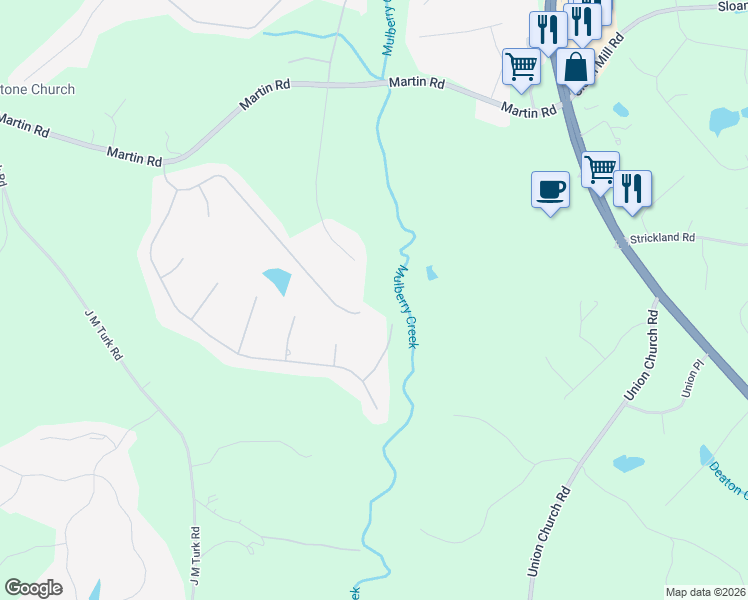 map of restaurants, bars, coffee shops, grocery stores, and more near 4747 Quailwood Drive in Flowery Branch