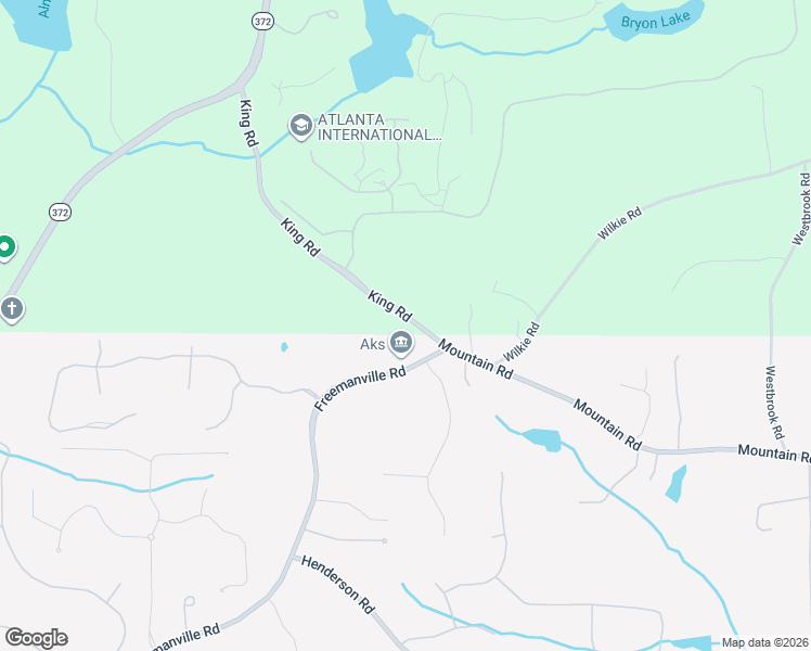 map of restaurants, bars, coffee shops, grocery stores, and more near 1985 King Road in Alpharetta