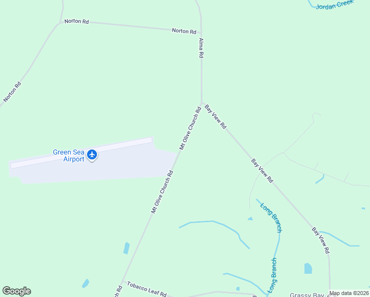 map of restaurants, bars, coffee shops, grocery stores, and more near 3472 Mount Olive Church Road in Green Sea