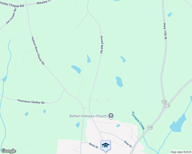 map of restaurants, bars, coffee shops, grocery stores, and more near Sewell Mill Road in Madison County