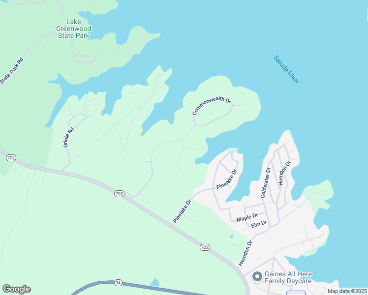 map of restaurants, bars, coffee shops, grocery stores, and more near 217 Commonwealth Drive in Ninety Six