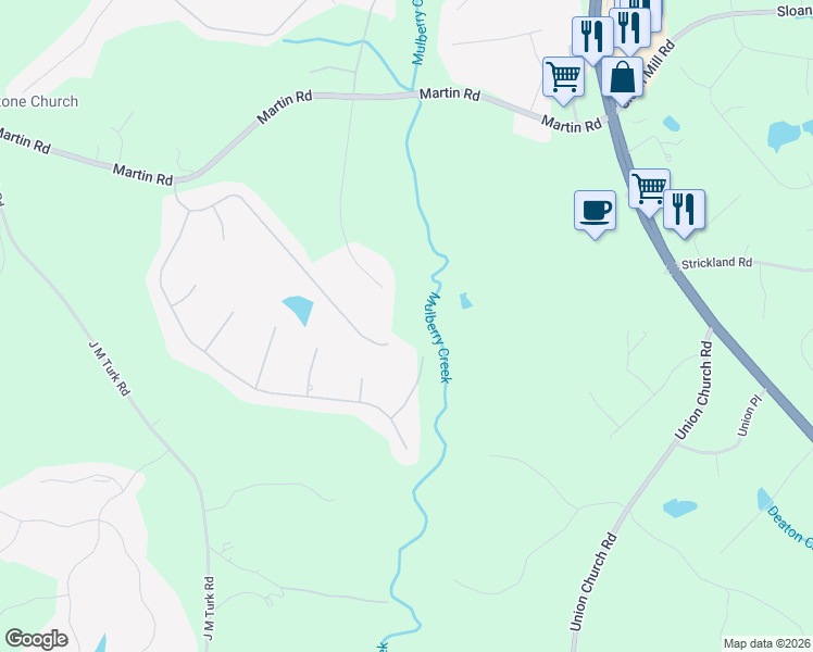 map of restaurants, bars, coffee shops, grocery stores, and more near 4747 Quailwood Drive in Flowery Branch