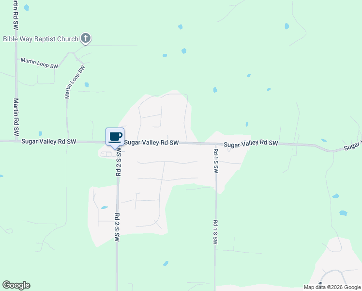 map of restaurants, bars, coffee shops, grocery stores, and more near 955 Sugar Valley Road Southwest in Cartersville