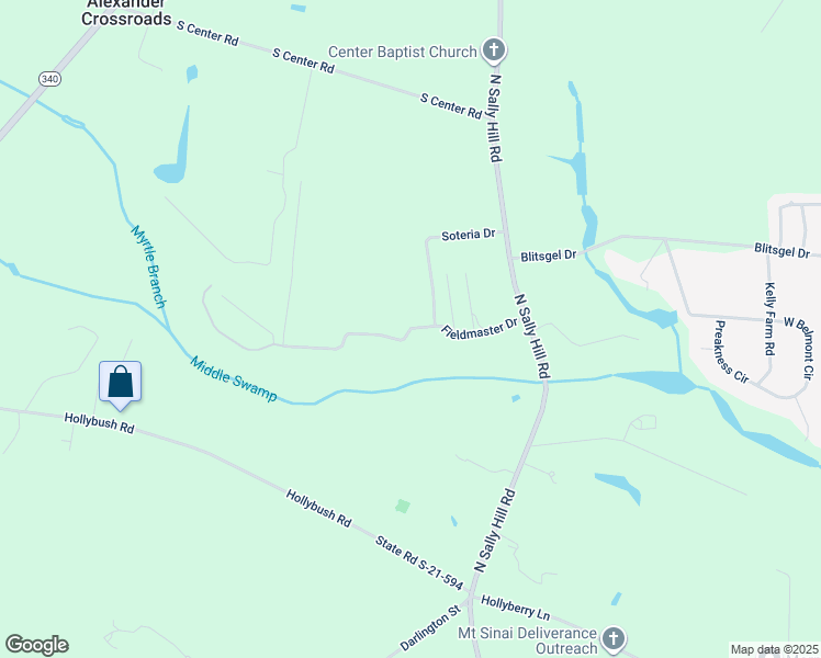 map of restaurants, bars, coffee shops, grocery stores, and more near 3798 Field Master Dr in Timmonsville