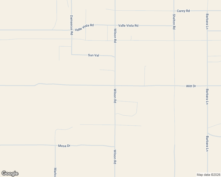 map of restaurants, bars, coffee shops, grocery stores, and more near 81171 Witt Drive in Twentynine Palms
