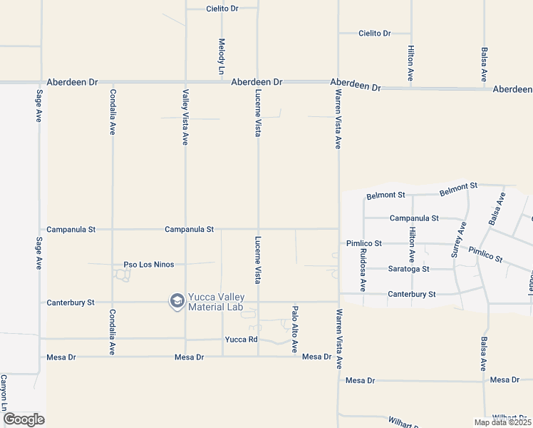map of restaurants, bars, coffee shops, grocery stores, and more near 3667 Lucerne Vista in Yucca Valley