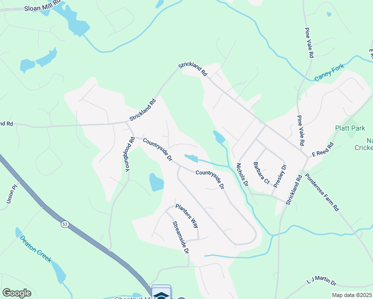 map of restaurants, bars, coffee shops, grocery stores, and more near 4614 Pond House Road in Flowery Branch