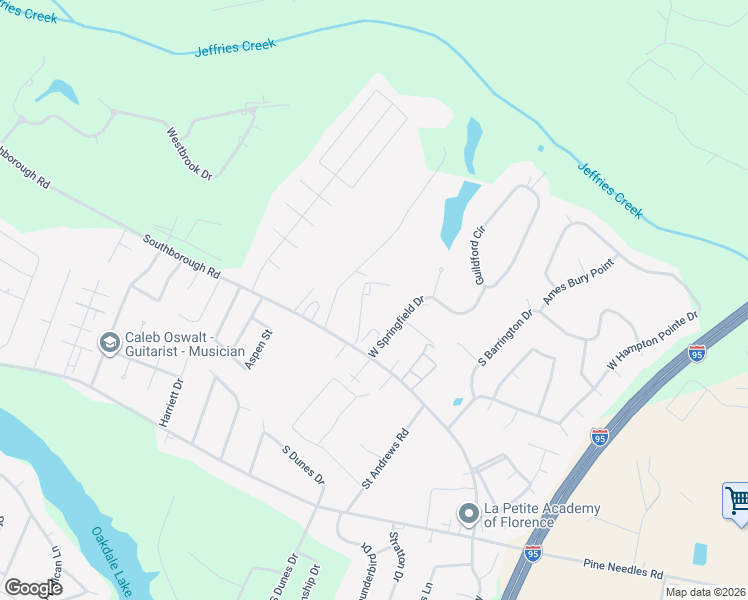 map of restaurants, bars, coffee shops, grocery stores, and more near 3731 Southborough Road in Florence