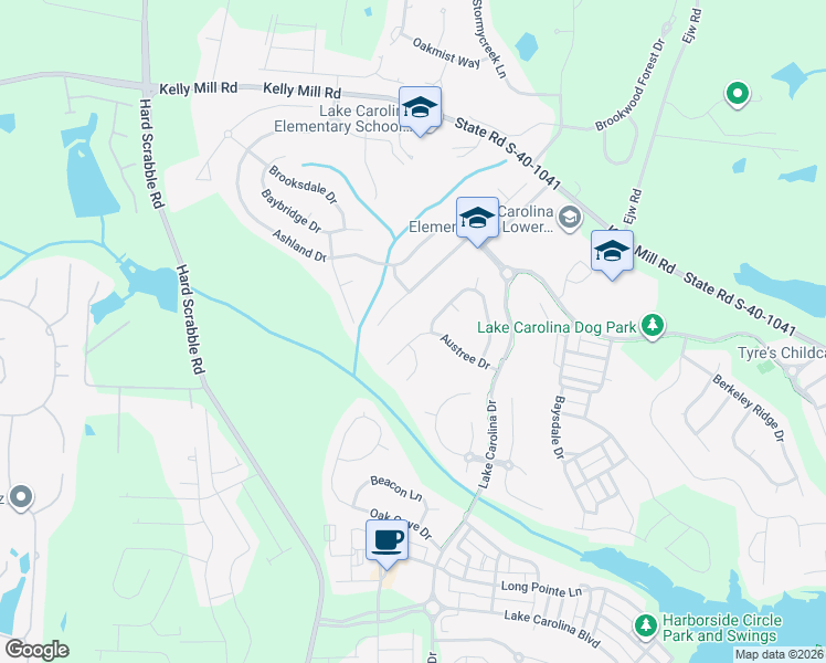 map of restaurants, bars, coffee shops, grocery stores, and more near 3 Austree Court in Columbia